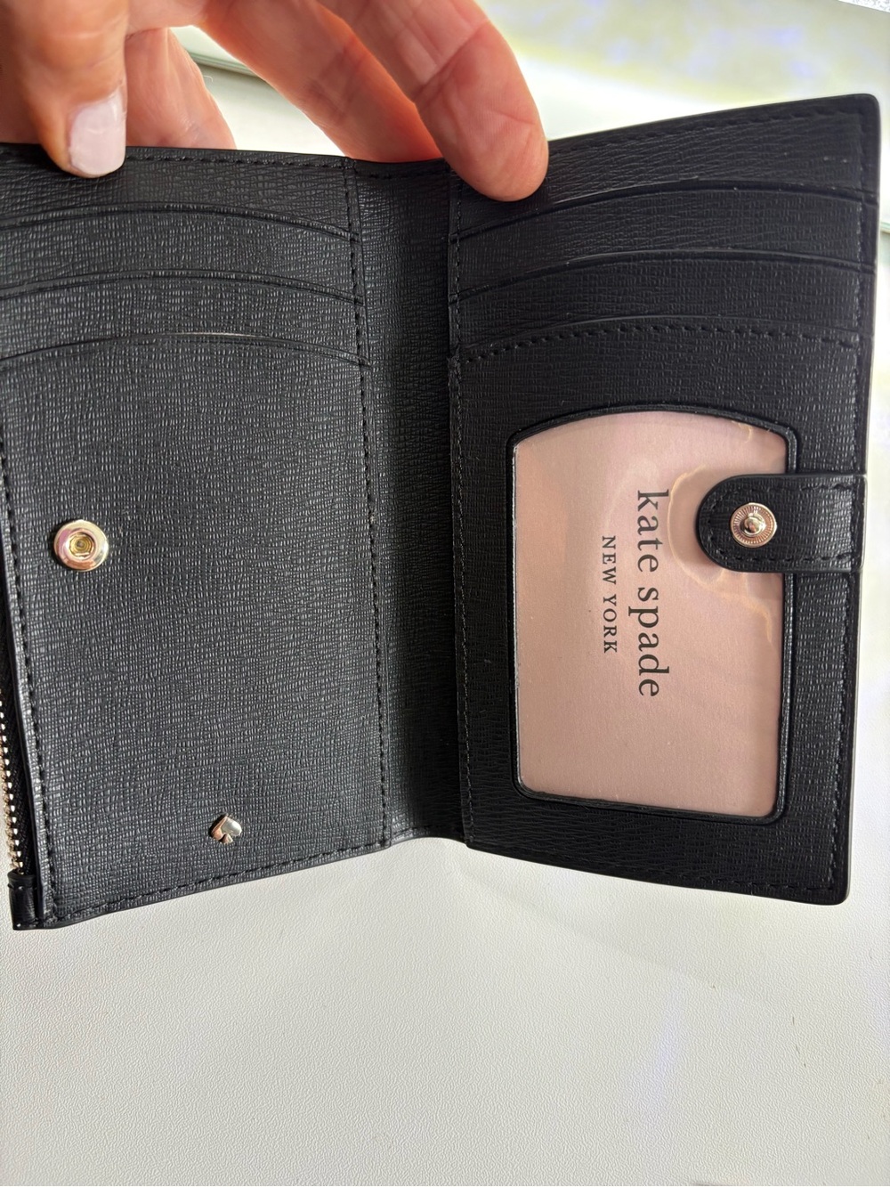kate spade Black Wallet with Red Lip Motif - Picture 5 of 8